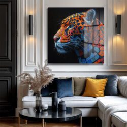 Vahşi Rüyalar: Mozaik Jaguar Cam Tablo Duvar Dekoru Vahşi Rüyalar: Mozaik Jaguar Cam Tablo Dekoratif Cam Tablo