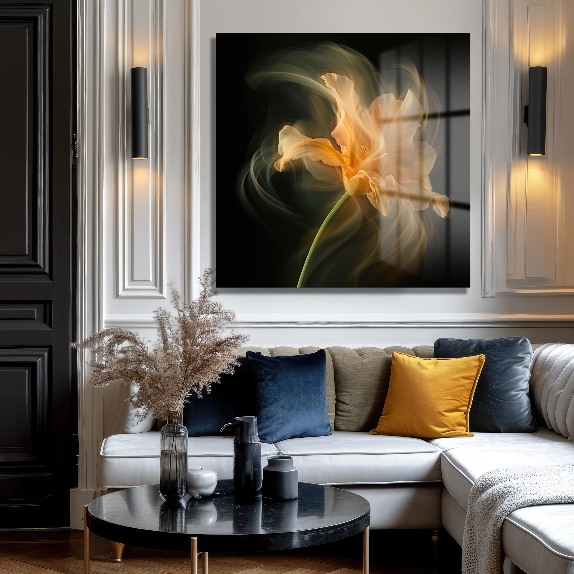 Ethereal Çiçek Dansı Cam Tablo - Işıltılı Sanat Eseri Duvar Dekoru Ethereal Çiçek Dansı Cam Tablo - Işıltılı Sanat Eseri - Görsel 3