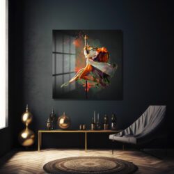Pole Dansı Sanatı Cam Tablo - Enerji ve Zarafet Duvar Dekoru Pole Dansı Sanatı Cam Tablo - Enerji ve Zarafet Dekoratif Cam Tablo