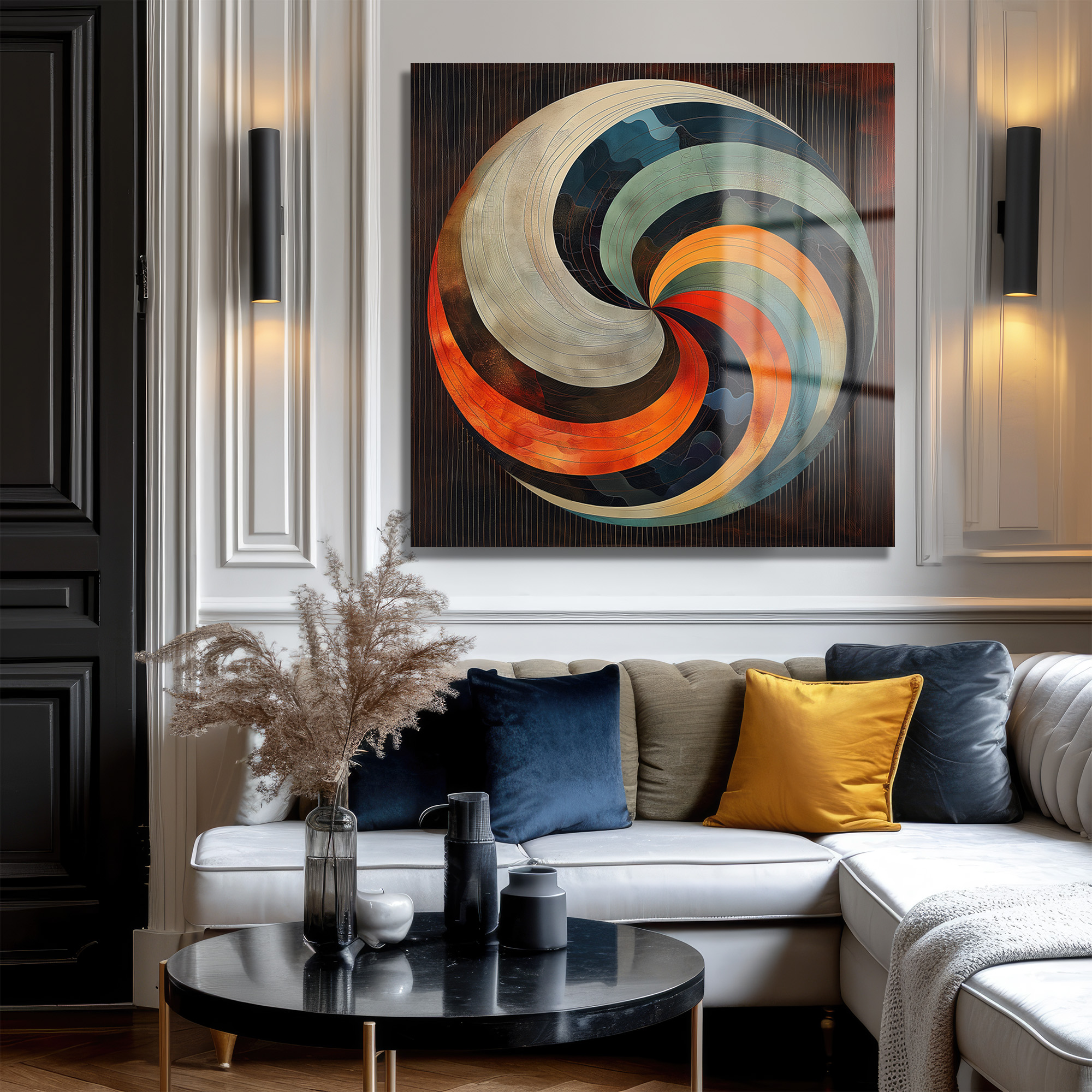 Dinamik Girdap Modern Sanat Cam Tablo - Glazella Özel Tasarım - Glazella Dinamik Girdap Modern Sanat Cam Tablo - Glazella Özel Tasarım - Glazella