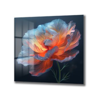 Ethereal Parlak Çiçek Sanatı Modern Cam Tablo - Glazella Ethereal Parlak Çiçek Sanatı Modern Cam Tablo - Glazella