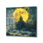 Ay Işığında Meditasyon: Dingin Ruhlar İçin Cam Tablo Duvar Dekoru Ay Işığında Meditasyon: Dingin Ruhlar İçin Cam Tablo Dekoratif Cam Tablo