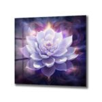 Işıltılı Lotus Çiçeği Cam Tablo: Huzur ve Zarafet Duvar Dekoru Işıltılı Lotus Çiçeği Cam Tablo: Huzur ve Zarafet Dekoratif Cam Tablo
