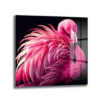 Büyüleyici Pembe Flamingo Cam Tablo - Glazella Özel Koleksiyon - Glazella Büyüleyici Pembe Flamingo Cam Tablo - Glazella Özel Koleksiyon - Glazella