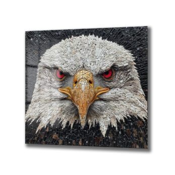 Kartal Bakışı Mozaik Sanat Cam Tablo - Güç ve Asalet - Glazella Kartal Bakışı Mozaik Sanat Cam Tablo - Güç ve Asalet - Glazella