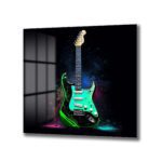 Elektro Gitar Sanat Cam Tablo - Rock Ruhunu Yansıt Duvar Dekoru Elektro Gitar Sanat Cam Tablo - Rock Ruhunu Yansıt Dekoratif Cam Tablo