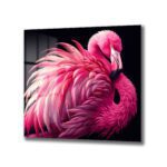 Büyüleyici Pembe Flamingo Cam Tablo - Glazella Özel Koleksiyon Duvar Dekoru Büyüleyici Pembe Flamingo Cam Tablo - Glazella Özel Koleksiyon Dekoratif Cam Tablo