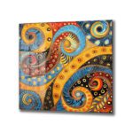 Büyüleyici Spiral Akış Soyut Tasarım Cam Tablo Duvar Dekoru Büyüleyici Spiral Akış Soyut Tasarım Cam Tablo Dekoratif Cam Tablo