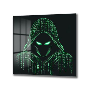 Siber Güvenlik Hacker Temalı Dijital Sanat Cam Tablo - Glazella Siber Güvenlik Hacker Temalı Dijital Sanat Cam Tablo - Glazella