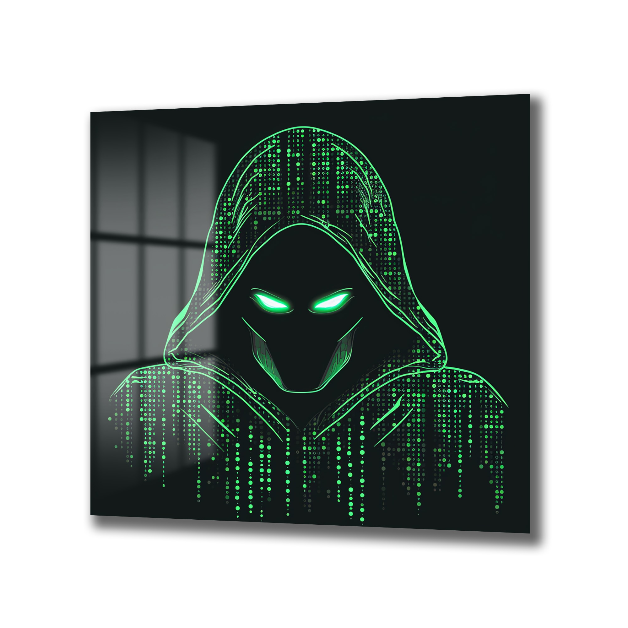 Siber Güvenlik Hacker Temalı Dijital Sanat Cam Tablo - Glazella Siber Güvenlik Hacker Temalı Dijital Sanat Cam Tablo - Glazella
