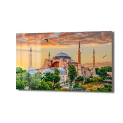Ayasofya'da Gün Batımı: İstanbul'un Görkemli Manzarası Cam Tablo Duvar Dekoru Ayasofya'da Gün Batımı: İstanbul'un Görkemli Manzarası Cam Tablo Dekoratif Cam Tablo