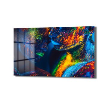 Neon Aşk Dansı: Büyüleyici Temas Modern Cam Tablo - Glazella Neon Aşk Dansı: Büyüleyici Temas Modern Cam Tablo - Glazella