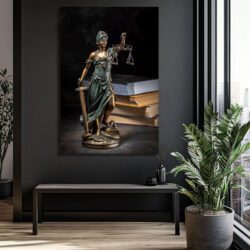 Adaletin Heybetli Simgesi: Themis Temalı Temperli Cam Tablo Duvar Dekoru Adaletin Heybetli Simgesi: Themis Temalı Temperli Cam Tablo Dekoratif Cam Tablo