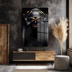 Gizemli Altın Gözler: Modern Sanat Temperli Cam Tablo Duvar Dekoru Gizemli Altın Gözler: Modern Sanat Temperli Cam Tablo Dekoratif Cam Tablo