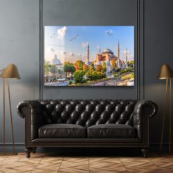 İstanbul'un Kalbi: Ayasofya ve Martılar Temalı Dekoratif Cam Tablo Duvar Dekoru İstanbul'un Kalbi: Ayasofya ve Martılar Temalı Dekoratif Cam Tablo Dekoratif Cam Tablo
