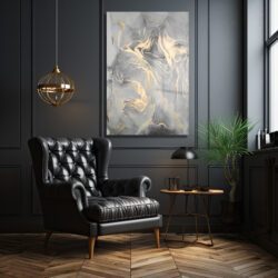 Altın Damarlı Gri Mermer Desenli Soyut Cam Tablo - Lüks Duvar Dekorasyonu Duvar Dekoru Altın Damarlı Gri Mermer Desenli Soyut Cam Tablo - Lüks Duvar Dekorasyonu Dekoratif Cam Tablo