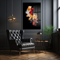 Dans Eden Renkler: Modern Betta Balıkları Temalı Temperli Cam Tablo Duvar Dekoru Dans Eden Renkler: Modern Betta Balıkları Temalı Temperli Cam Tablo Dekoratif Cam Tablo