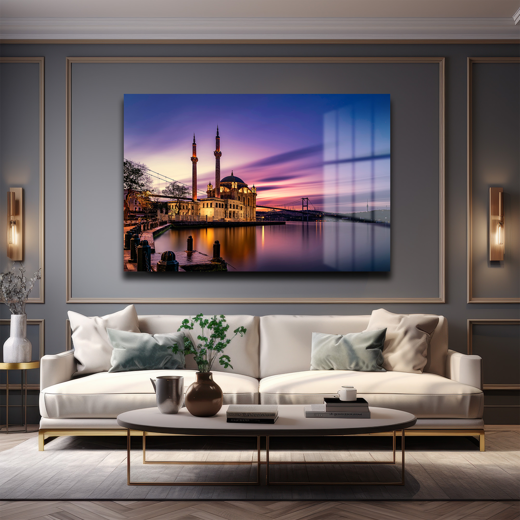 Boğaz'ın İncisi: Ortaköy Gün Batımı Manzaralı Cam Tablo Duvar Dekoru Boğaz'ın İncisi: Ortaköy Gün Batımı Manzaralı Cam Tablo - Görsel 4