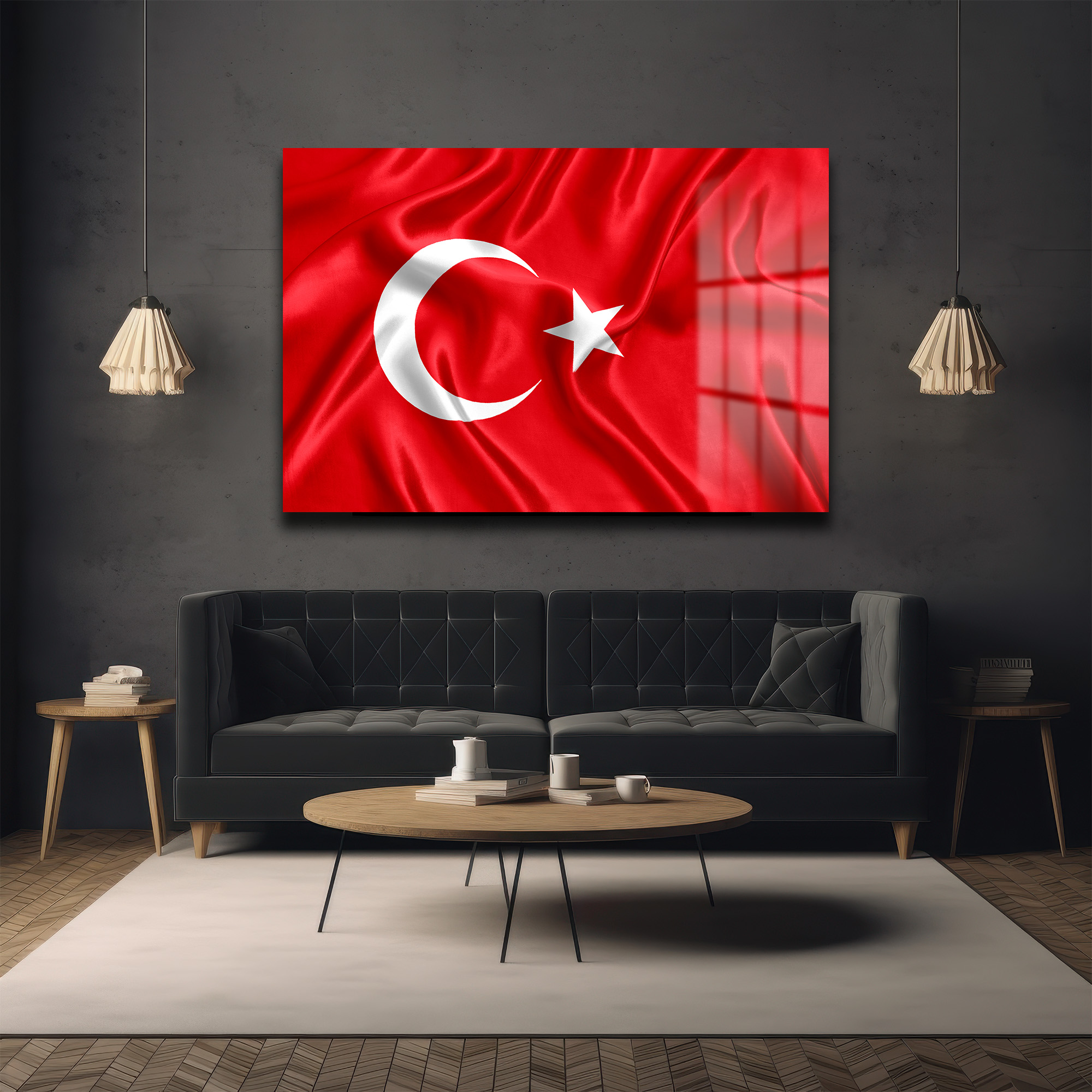 Gurur Veren Dalgalanış: Türk Bayrağı Temalı Temperli Cam Tablo Duvar Dekoru Gurur Veren Dalgalanış: Türk Bayrağı Temalı Temperli Cam Tablo - Görsel 5