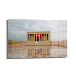 Anıtkabir'in Görkemli Yansıması: Türk Bayraklı Cam Tablo - Glazella