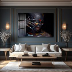 İçsel Çığlık: Modern Sanat Temperli Cam Tablo Duvar Dekoru İçsel Çığlık: Modern Sanat Temperli Cam Tablo Dekoratif Cam Tablo