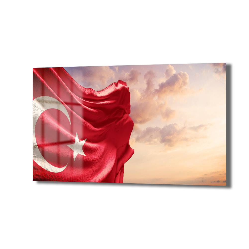 Ay Yıldızlı Gurur: Dalgalanan Türk Bayrağı Dekoratif Cam Tablo Duvar Dekoru Ay Yıldızlı Gurur: Dalgalanan Türk Bayrağı Dekoratif Cam Tablo - Görsel 6