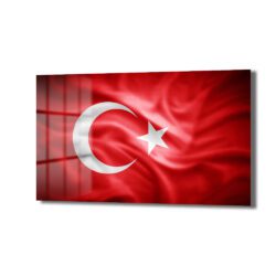 Türk Bayrağı Cam Tablo: Tarihin ve Gururun Duvarınızdaki Yansıması Dekoratif Cam Tablo
