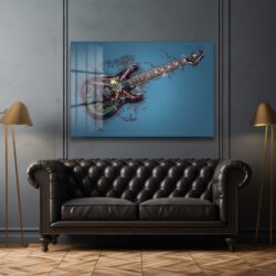 Asi Ruh: Grunge Elektrik Gitar Cam Tablo Duvar Dekoru Asi Ruh: Grunge Elektrik Gitar Cam Tablo Dekoratif Cam Tablo