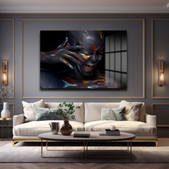 İçsel Çığlık: Modern Sanat Temperli Cam Tablo - Glazella İçsel Çığlık: Modern Sanat Temperli Cam Tablo - Glazella