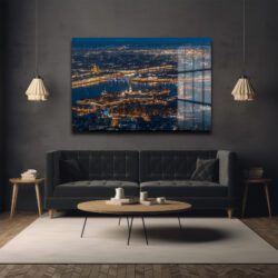 Işıklar Şehri: Gece Manzaralı Modern Cam Tablo Duvar Dekoru Işıklar Şehri: Gece Manzaralı Modern Cam Tablo Dekoratif Cam Tablo