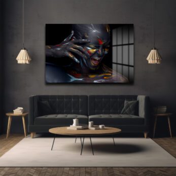 İçsel Çığlık: Modern Sanat Temperli Cam Tablo - Glazella İçsel Çığlık: Modern Sanat Temperli Cam Tablo - Glazella