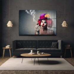 Gizemli Palyaço: Şaşırtıcı Bakışlı Modern Sanat Cam Tablo Duvar Dekoru Gizemli Palyaço: Şaşırtıcı Bakışlı Modern Sanat Cam Tablo Dekoratif Cam Tablo