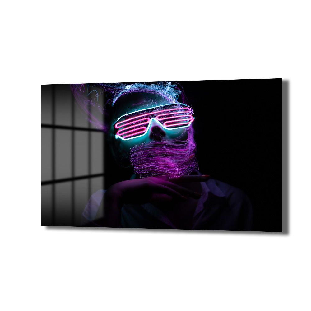Neon Enerjisi: Fütüristik Işık Sanatı Cam Tablo - Glazella Neon Enerjisi: Fütüristik Işık Sanatı Cam Tablo - Glazella