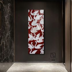 Kuğu Desen Panoramik Cam Tablo Duvar Dekoru Kuğu Desen Panoramik Cam Tablo Dekoratif Cam Tablo
