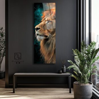 Aslan Panoramik Cam Tablo - Glazella