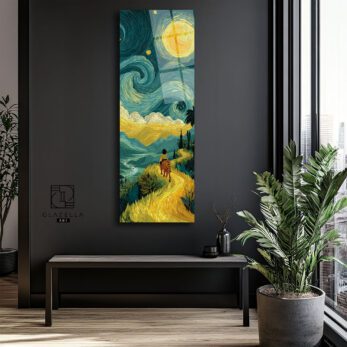 Van Gogh Manzara Panoramik Cam Tablo - Glazella