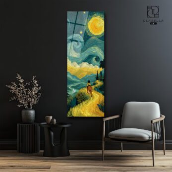 Van Gogh Manzara Panoramik Cam Tablo - Glazella