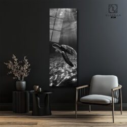 Deniz Kaplumbağası Panoramik Cam Tablo Duvar Dekoru Deniz Kaplumbağası Panoramik Cam Tablo Dekoratif Cam Tablo