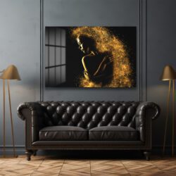 Altın Parıltılı Transformasyon: Ethereal Kadın Figürlü Modern Cam Tablo Duvar Dekoru Altın Parıltılı Transformasyon: Ethereal Kadın Figürlü Modern Cam Tablo Dekoratif Cam Tablo
