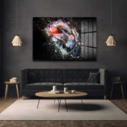 Dinamik Dansçı: Enerjik Neon Efektli Temperli Cam Tablo Duvar Dekoru Dinamik Dansçı: Enerjik Neon Efektli Temperli Cam Tablo Dekoratif Cam Tablo