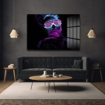 Neon Enerjisi: Fütüristik Işık Sanatı Cam Tablo - Glazella Neon Enerjisi: Fütüristik Işık Sanatı Cam Tablo - Glazella