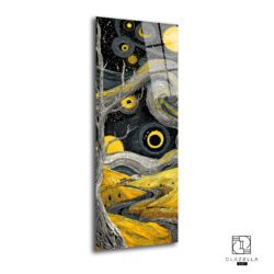 Van Gogh Manzara Panoramik Cam Tablo Duvar Dekoru Van Gogh Manzara Panoramik Cam Tablo, temperli cam üzerine HD UV baskı ile yapılmış, modern ve canlı renklerde bir manzara tablosu.