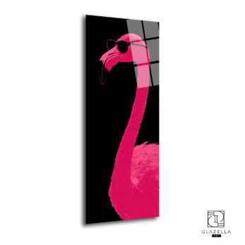 Canlı renklerde, panoramik bir flamingo görseline sahip, modern ve şık Flamingo Panoramik Cam Tablo. Temperli camdan üretilmiştir.