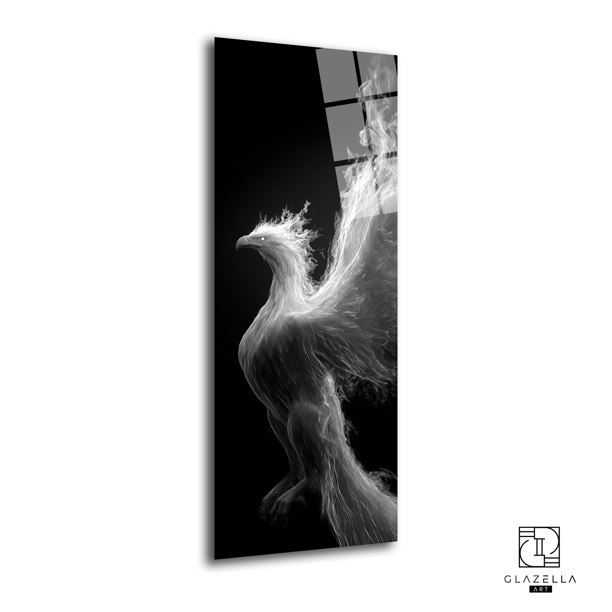 Anka Kuşu Panoramik Cam Tablo Duvar Dekoru Anka Kuşu Panoramik Cam Tablo, canlı renklerde HD baskıya sahip, temperli camdan yapılmış modern ve şık bir duvar dekoru.