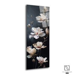 Çiçek Panoramik Cam Tablo, modern ev dekorasyonu için ideal, temperli cam üzerine HD kalitede baskılı, canlı renkleriyle şık bir duvar sanatı.