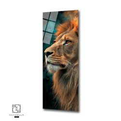 Aslan Panoramik Cam Tablo Duvar Dekoru Aslan Panoramik Cam Tablo Dekoratif Cam Tablo