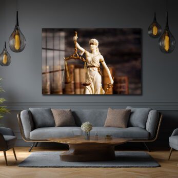 Adaletin Simgesi Lady Justice Cam Tablo | Hukuk Temalı Lüks Duvar Dekoru - Glazella Adaletin Simgesi Lady Justice Cam Tablo | Hukuk Temalı Lüks Duvar Dekoru - Glazella