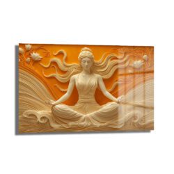 Huzur Meditasyonu: Lotus ve Dalgaların Dansı Temperli Cam Tablo Duvar Dekoru Huzur Meditasyonu: Lotus ve Dalgaların Dansı Temperli Cam Tablo