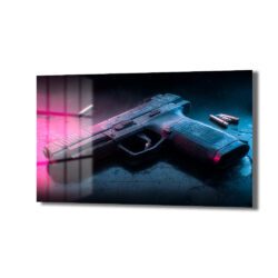 Neon Gölge: Şehir Noir Temalı Temperli Cam Tablo - Glazella Neon Gölge: Şehir Noir Temalı Temperli Cam Tablo - Glazella