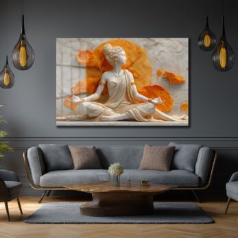 Zen Lotus Meditasyonu: Huzur Veren Dekoratif Cam Tablo - Glazella Zen Lotus Meditasyonu: Huzur Veren Dekoratif Cam Tablo - Glazella